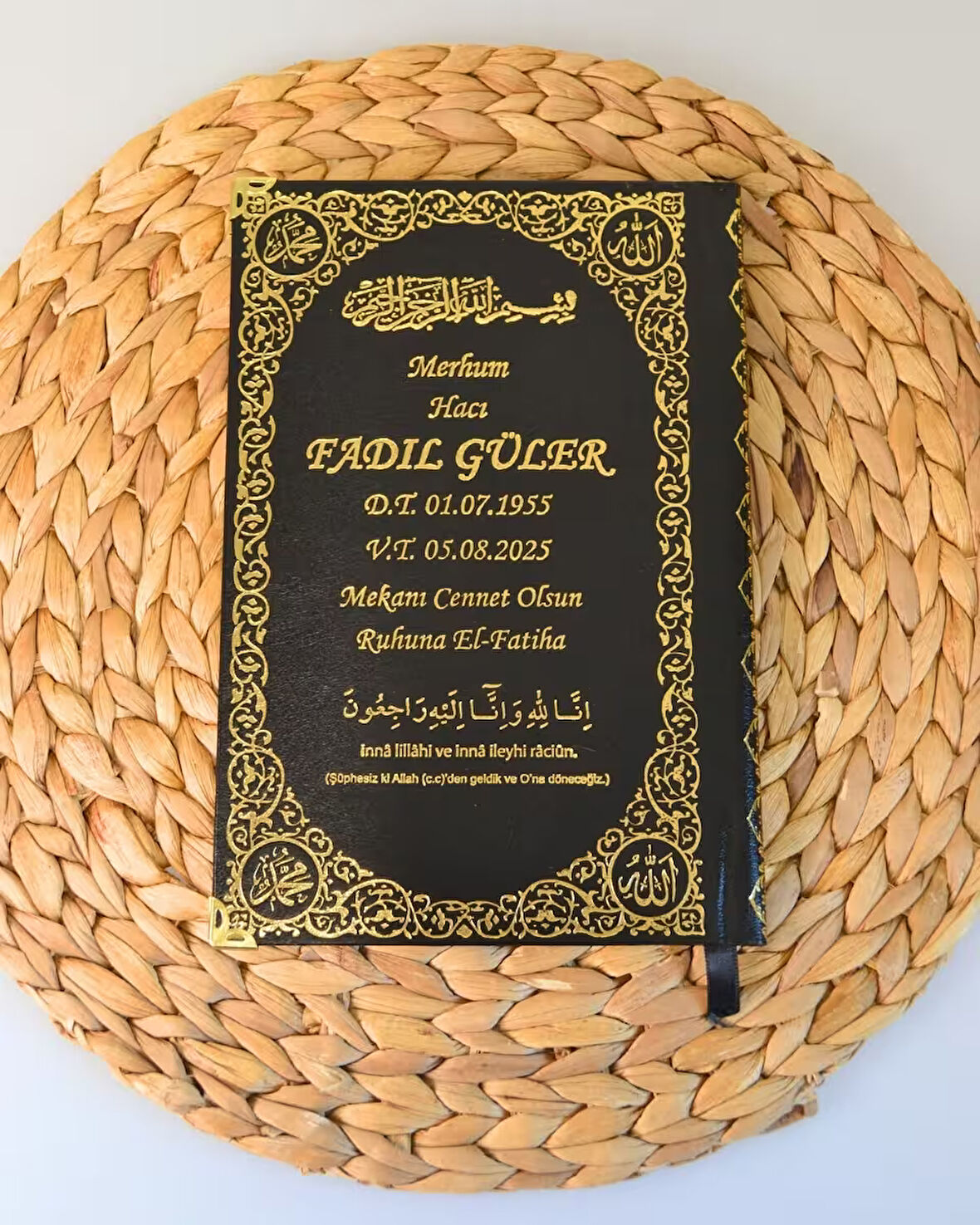 Kişiye Özel İsim Baskılı Ciltli Yasin Kitabı – 17x24 cm Orta Boy – 192 Sayfa- 40 Adet