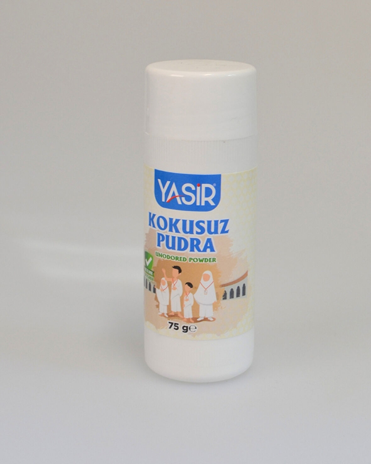 Umre ve Hac İçin Kokusuz Pudra – 75 gr, İhrama Uygun, Cilt Dostu ve Tahriş Önleyici