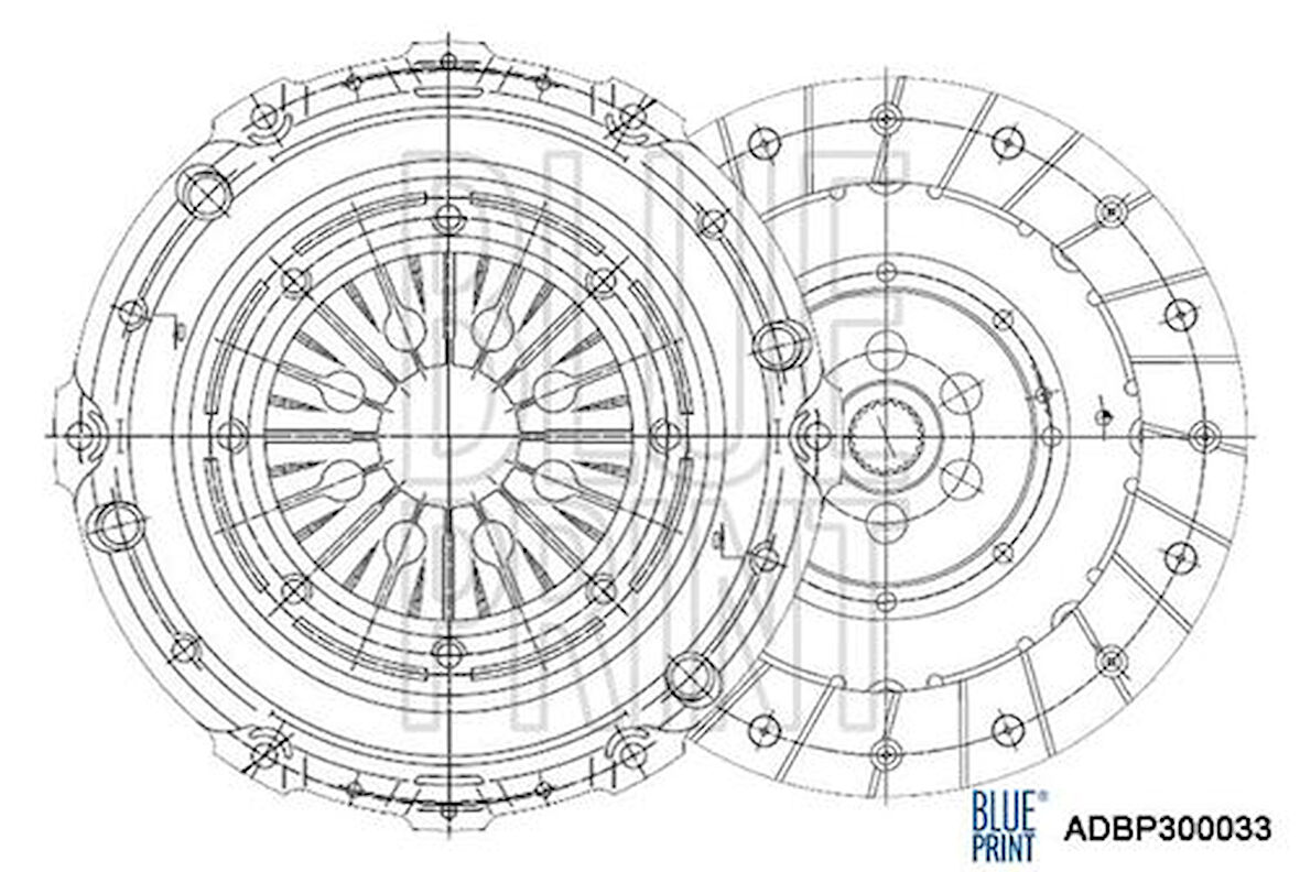 Blue Print ADBP300033 Debriyaj Seti Rulmansız A3 03-Leon II 05-Toledo Octavia Golf V 03-Jetta Passat 05-Scirocco 08-2.1 06F141015C