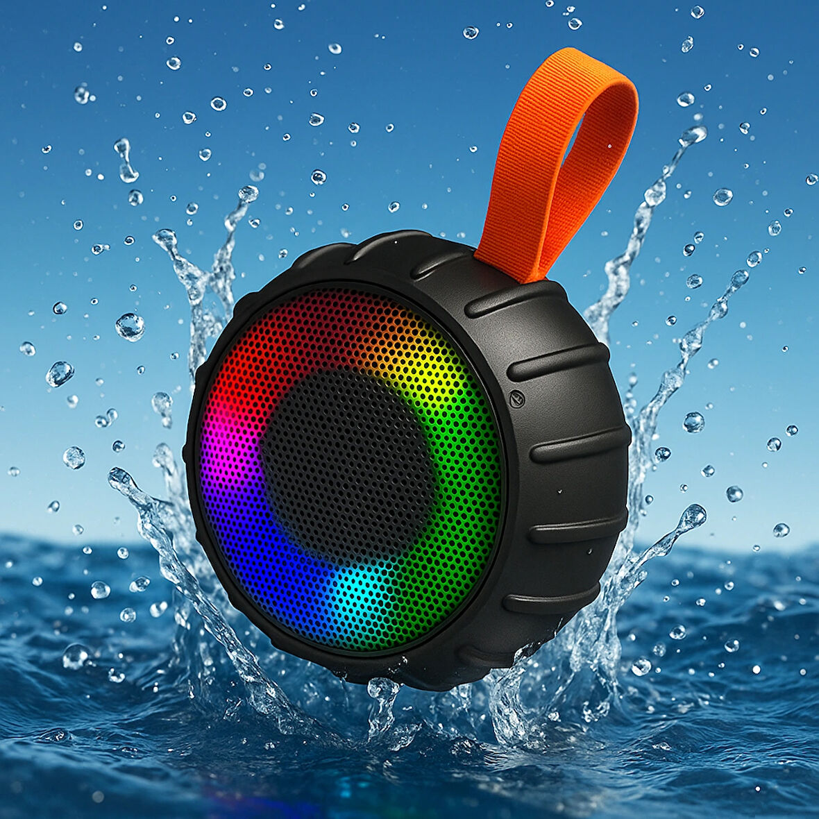 Mini Kablosuz Bluetooth Hoparlör – 10W Güçlü Ses, RGB Işık, USB/TF/TWS Destekli (Karışık Renk)