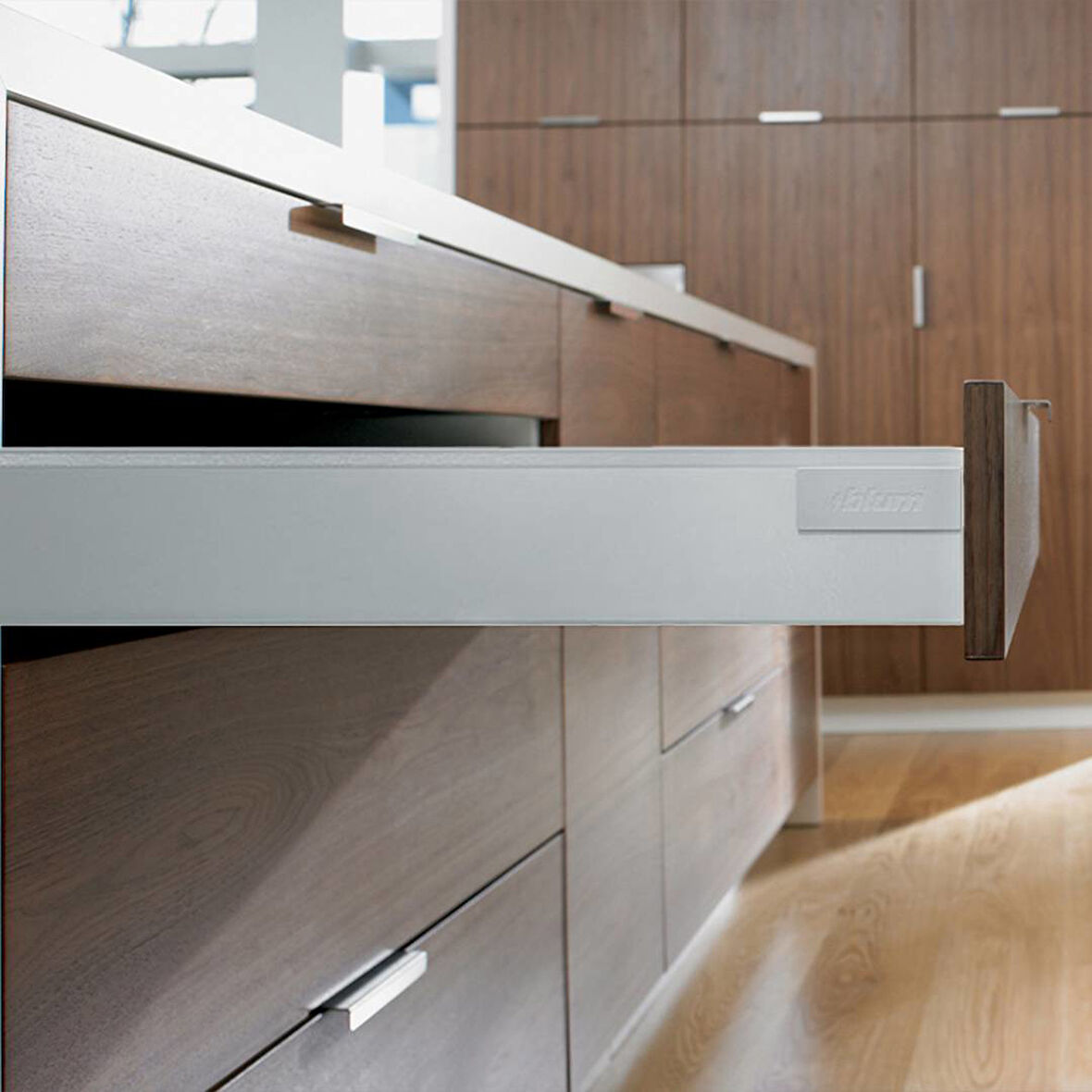 Blum Tandembox Antaro M Blumotion 30 kg 50 cm - Gri Bordürsüz