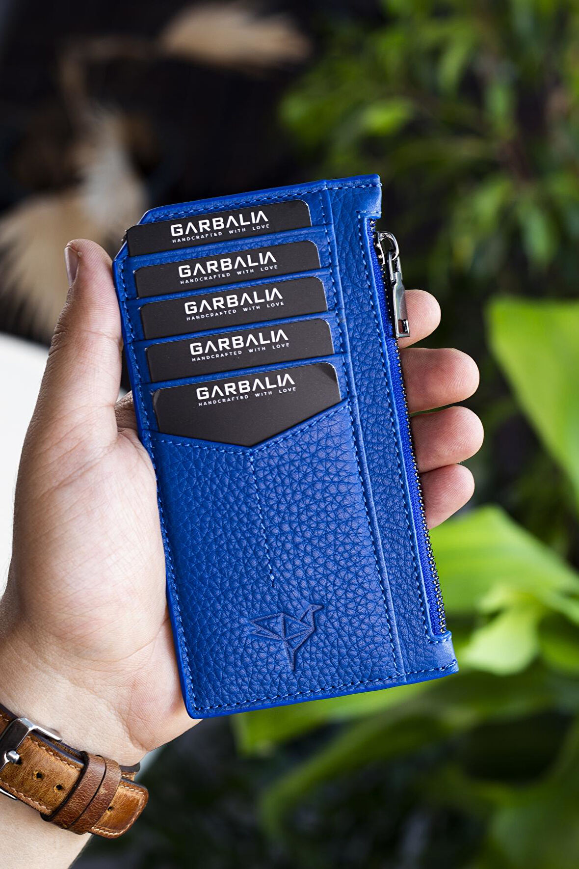 Garbalia Blush Hakiki Deri Fermuarlı Unisex Kartlık Cüzdan