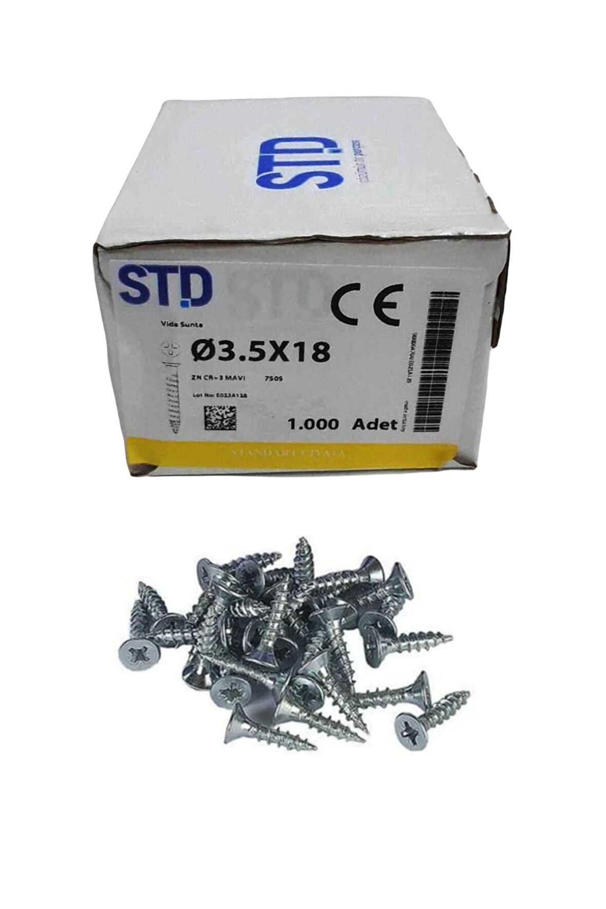 Çinko 3,5x18 Mm Sunta Vidası / 1000 Adet