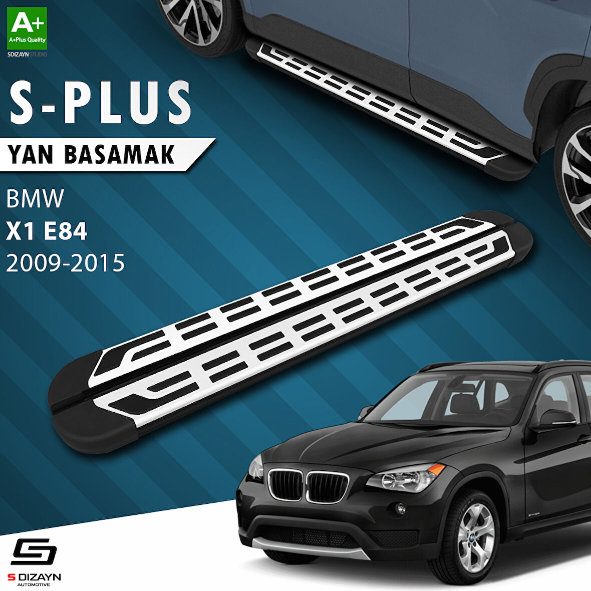 S-Dizayn Bmw X1 E84 S-Plus Gri Yan Basamak 183 Cm 2009-2015 A+ Kalite