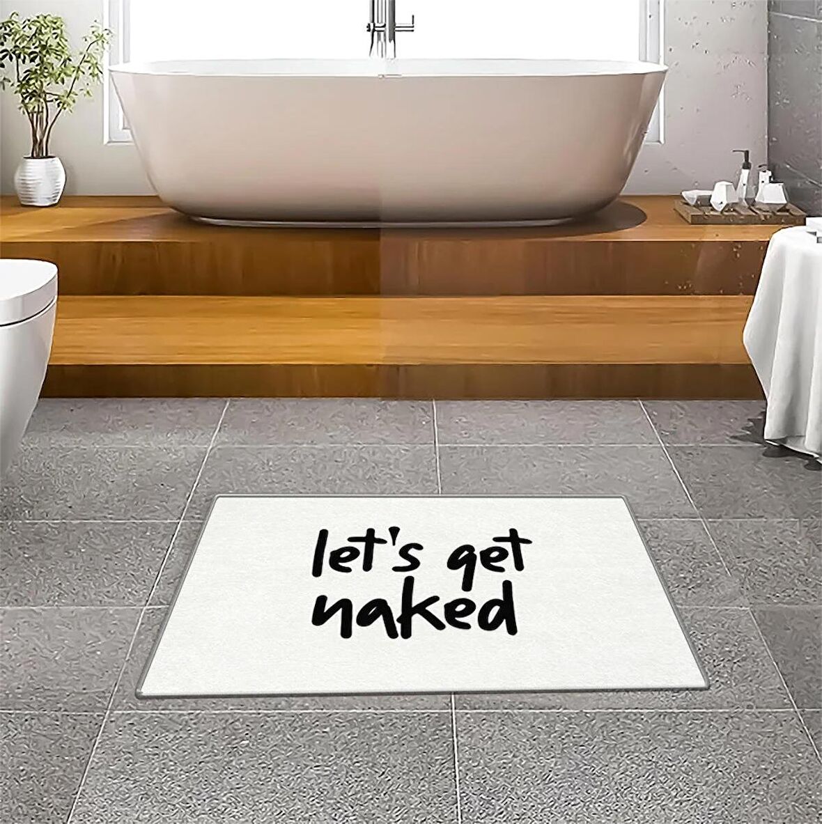 Evaşk Banyo Paspası İpeksi Kadifemsi Halı Yüzey Kaymaz Taban