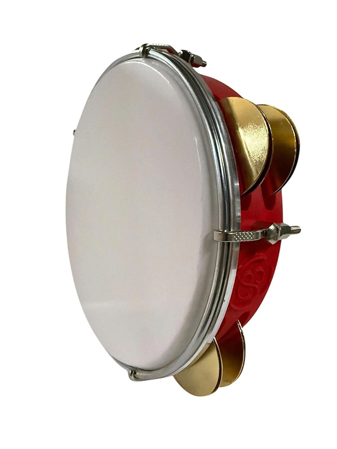 Fasıl Tefi Profesyonel Carbon Kırmızı Renk Kasnak, Beyaz Film