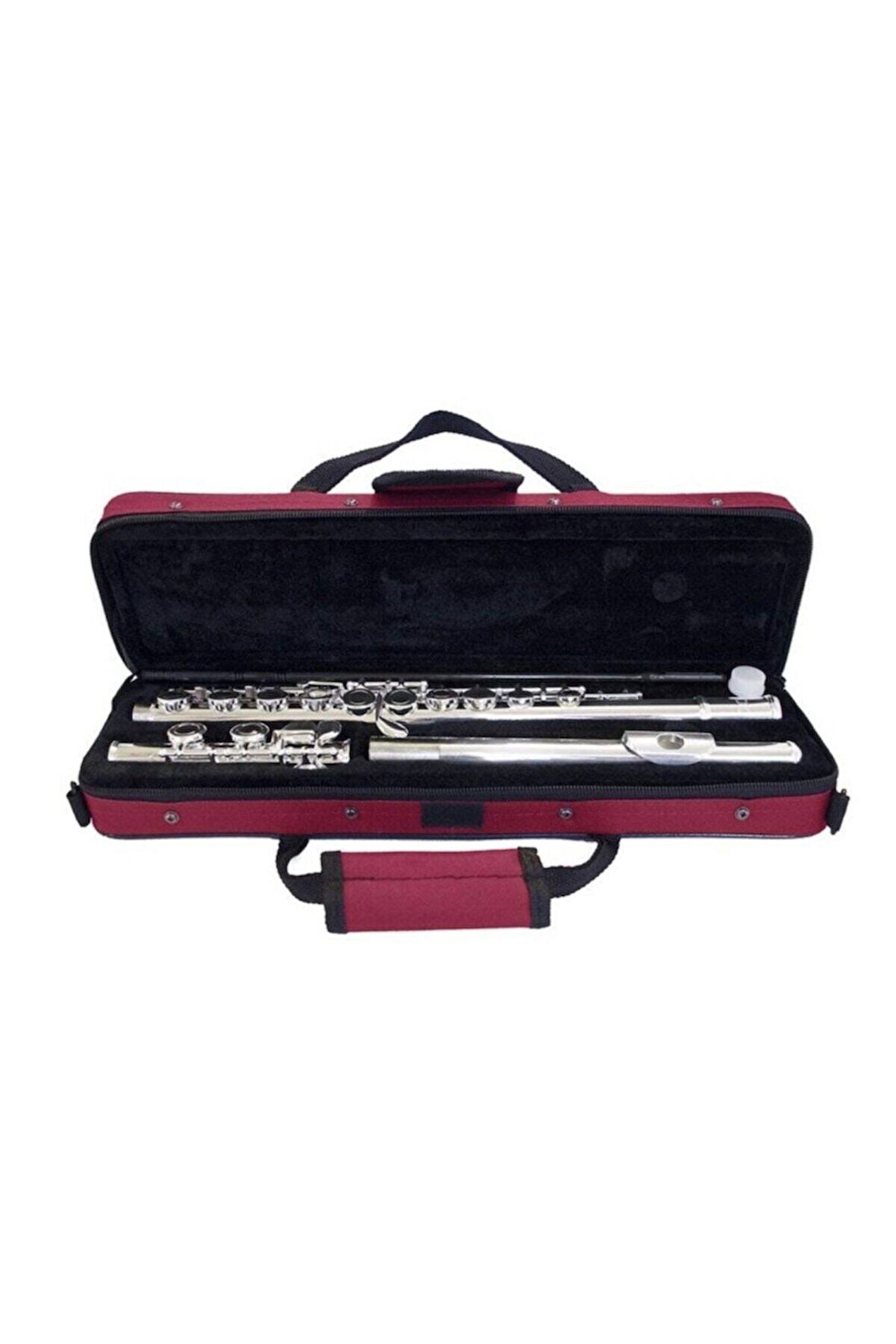 110s E-machine Silver Plated Italyan Pad Yanflüt taşıma Çantası+temizleme Çubuğu+temizlik Bezi