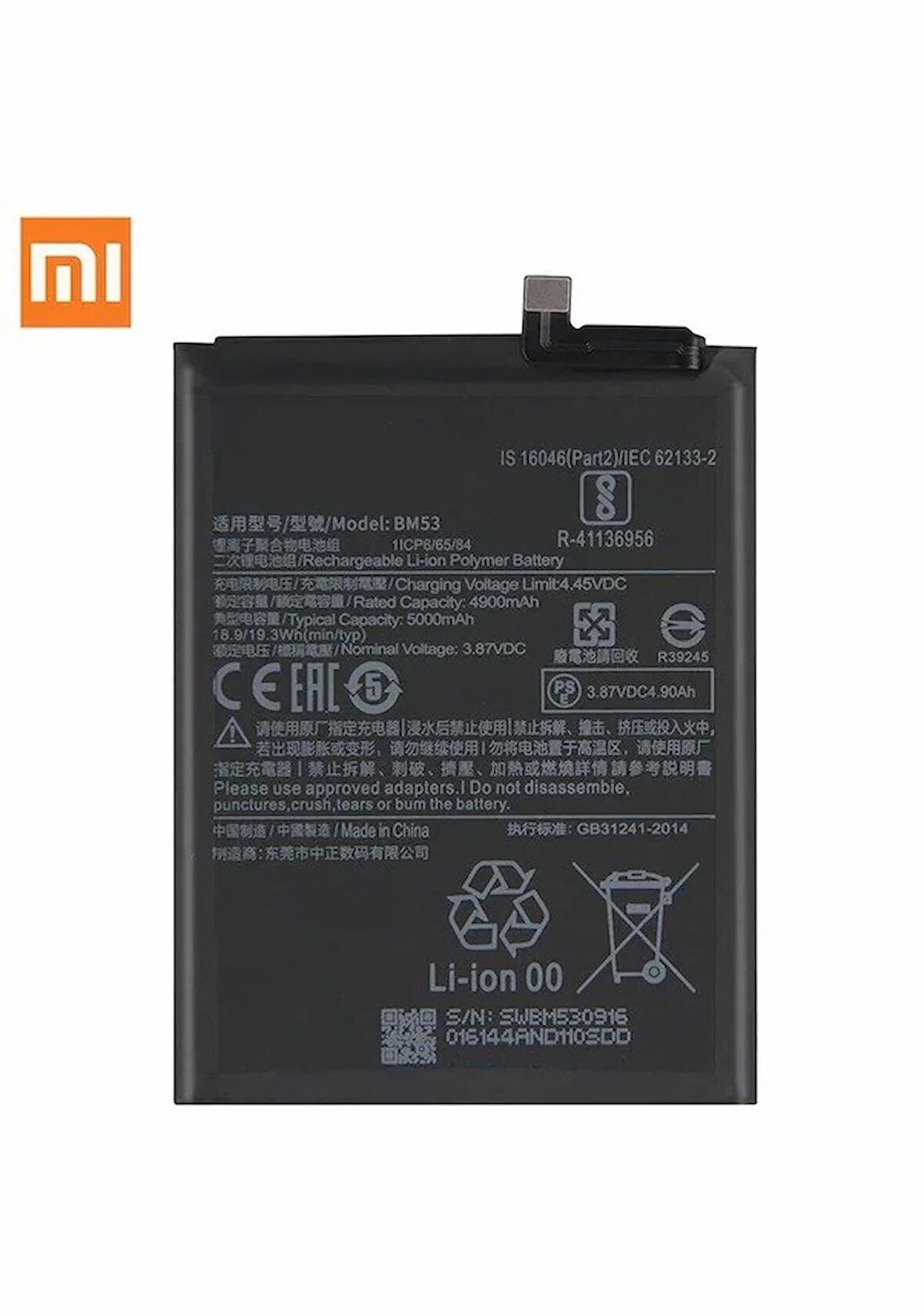 Xiaomi Mi 10T Batarya Xiaomi Mi BM53 Uyumlu Yedek Batarya