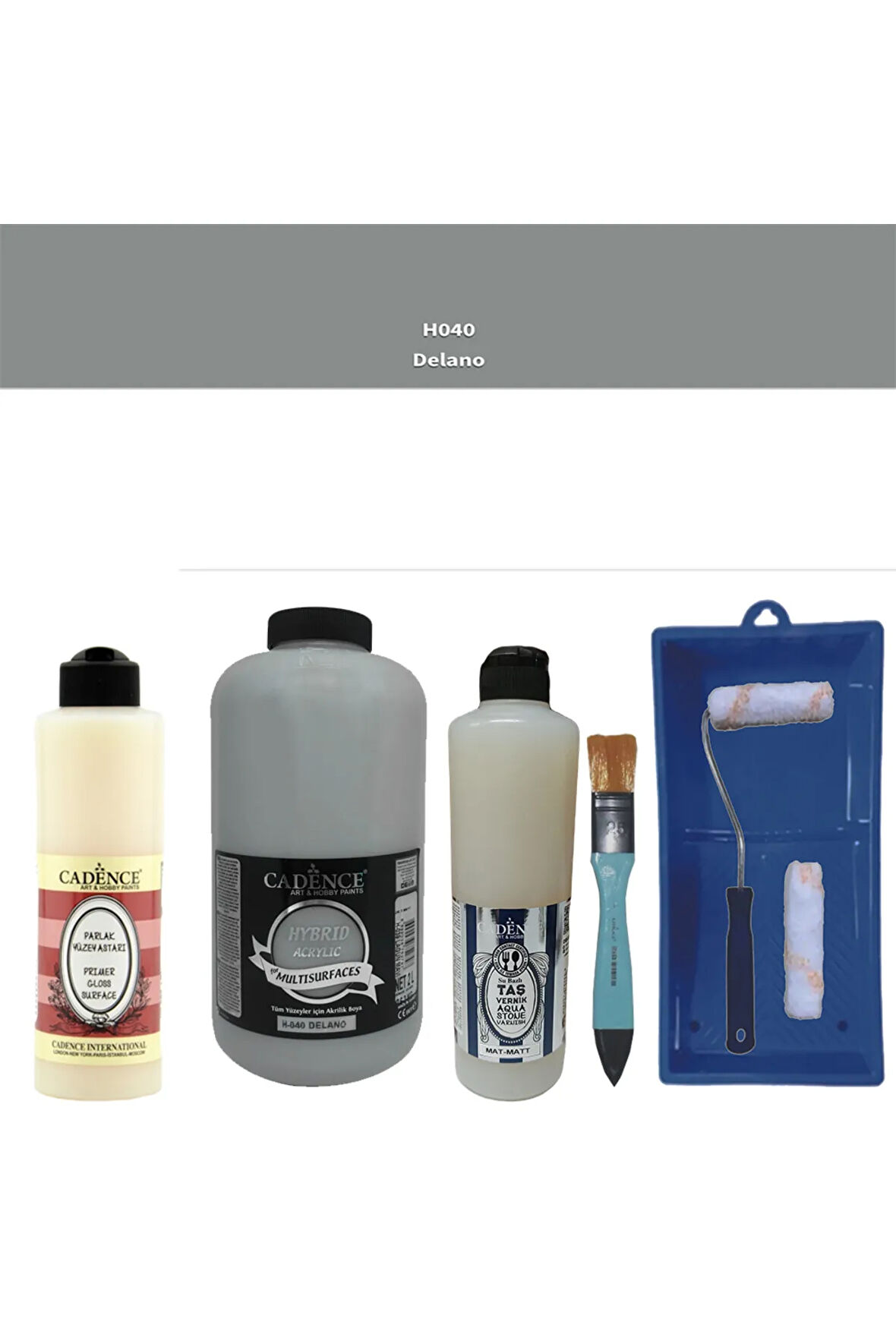 Banyo Mutfak-Cadence Multi H-040 Delano 2000Ml Par Yüzey Ast 500Ml Taş Vernik Mat 500Ml Satenruloset