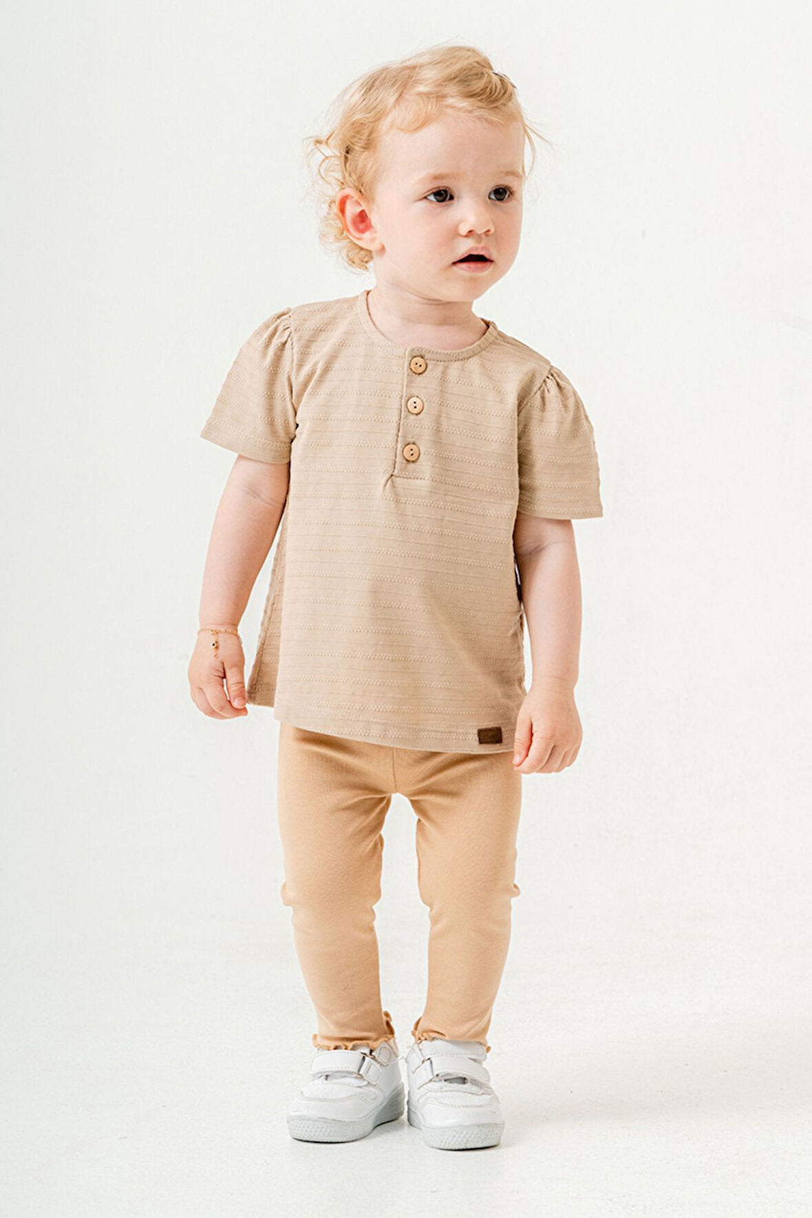 Bebek Çocuk Pamuklu Taytlı 2'li Takım Trend Moda Alt Üst Takım