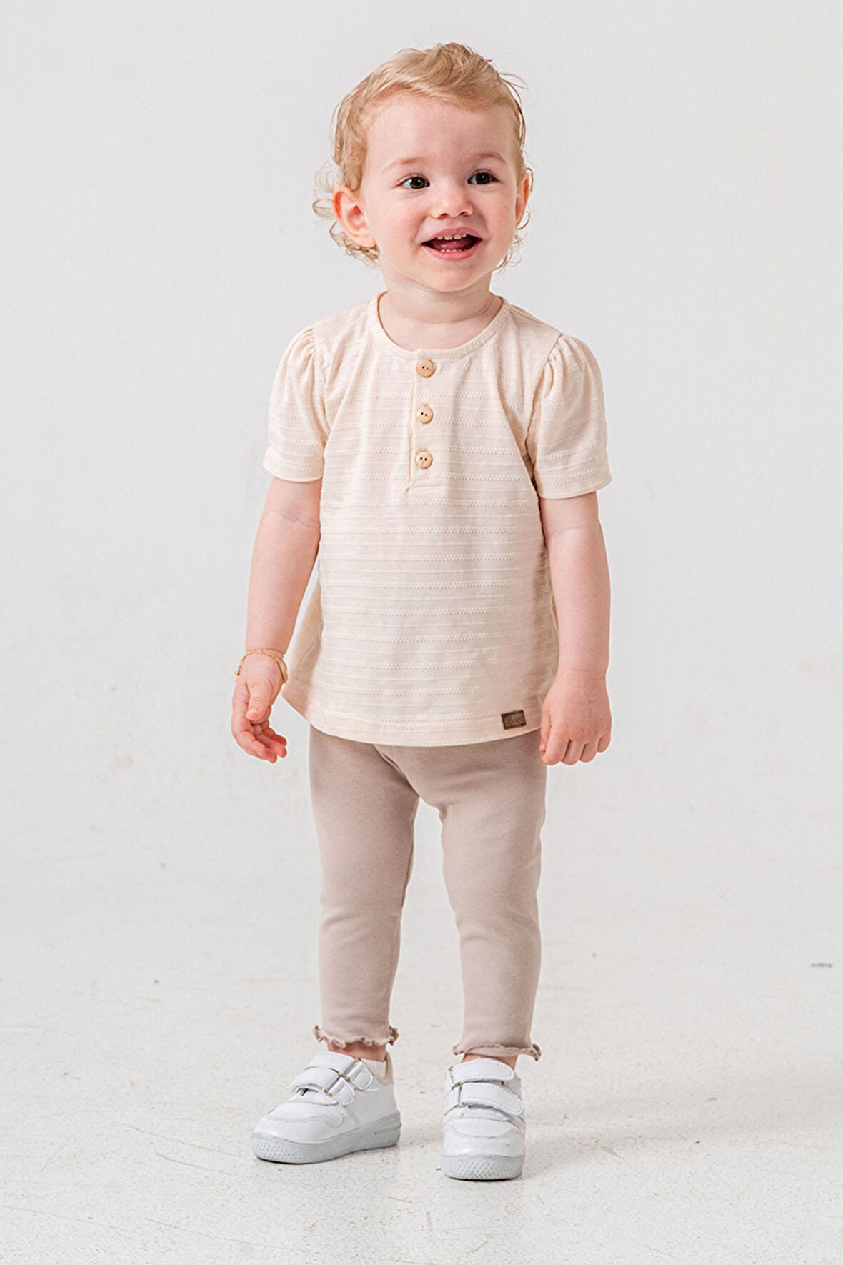 Bebek Çocuk Pamuklu Taytlı 2'li Takım Trend Moda Alt Üst Takım