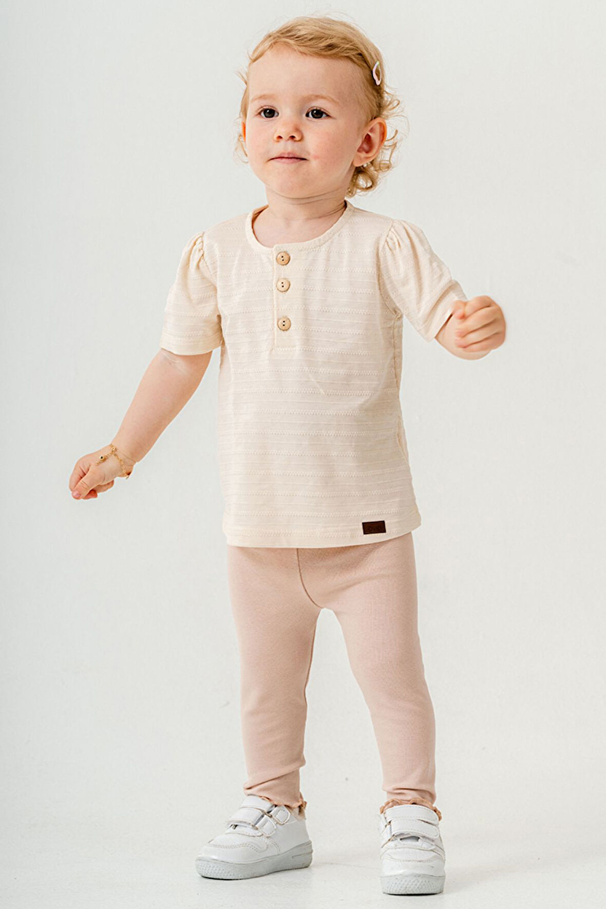 Bebek Çocuk Pamuklu Taytlı 2'li Takım Trend Moda Alt Üst Takım