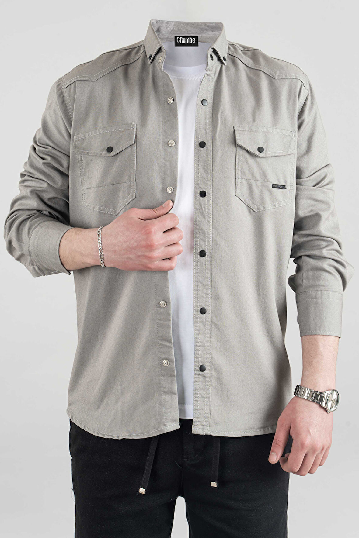 Slim Fit Erkek Kot Gömlek