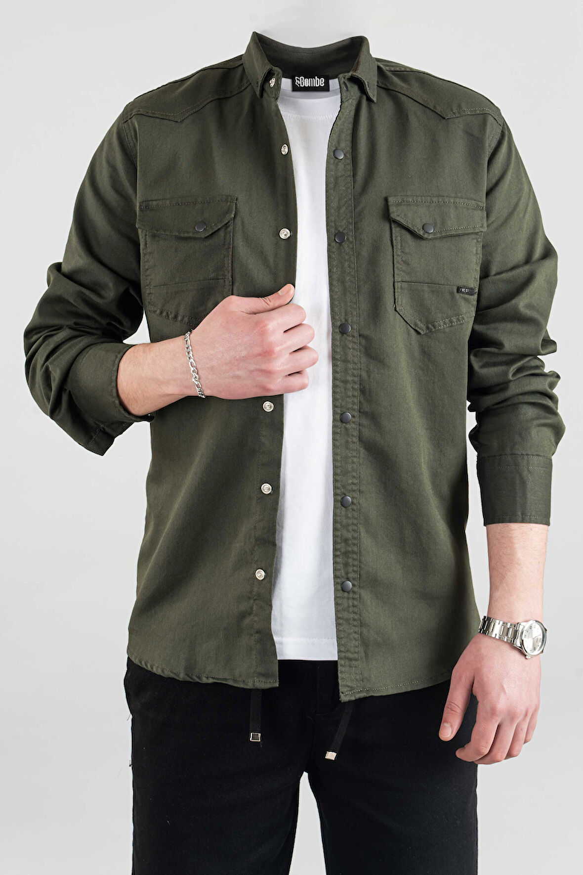 Slim Fit Erkek Kot Gömlek