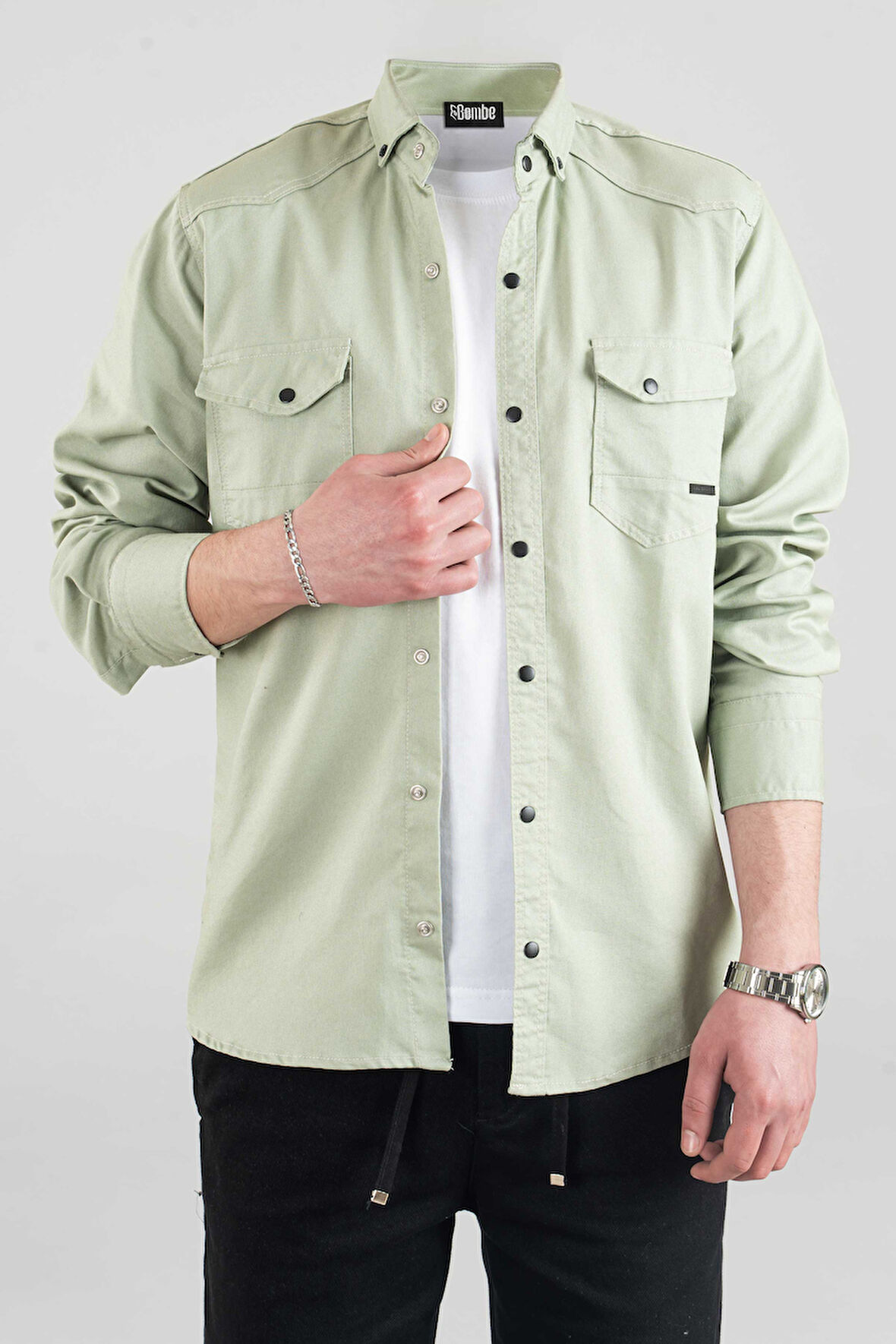 Slim Fit Erkek Kot Gömlek