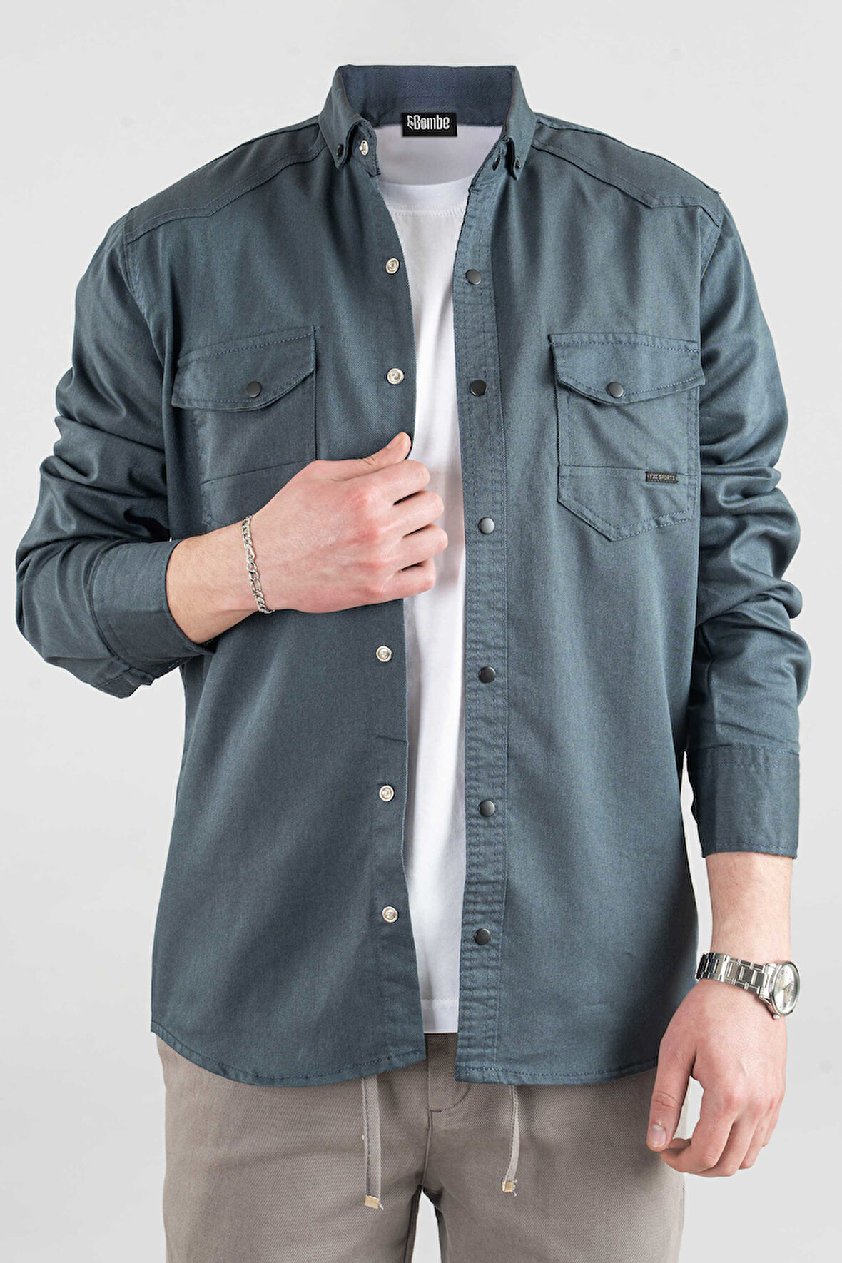 Slim Fit Erkek Kot Gömlek