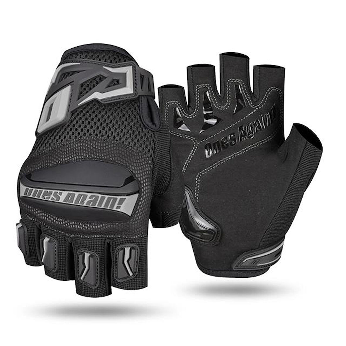 Ones Again Mg 02D Parmaksız Yazlık Eldiven Siyah