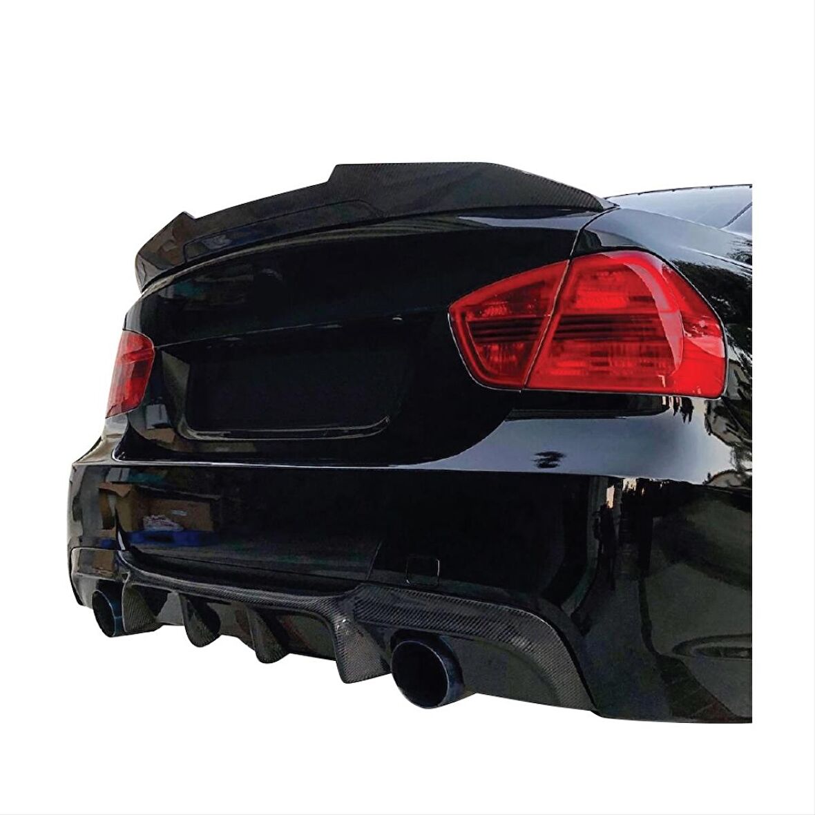 3 SERISI E90 İÇİN UYUMLU  PSM SPOILER - PARLAK SIYAH
