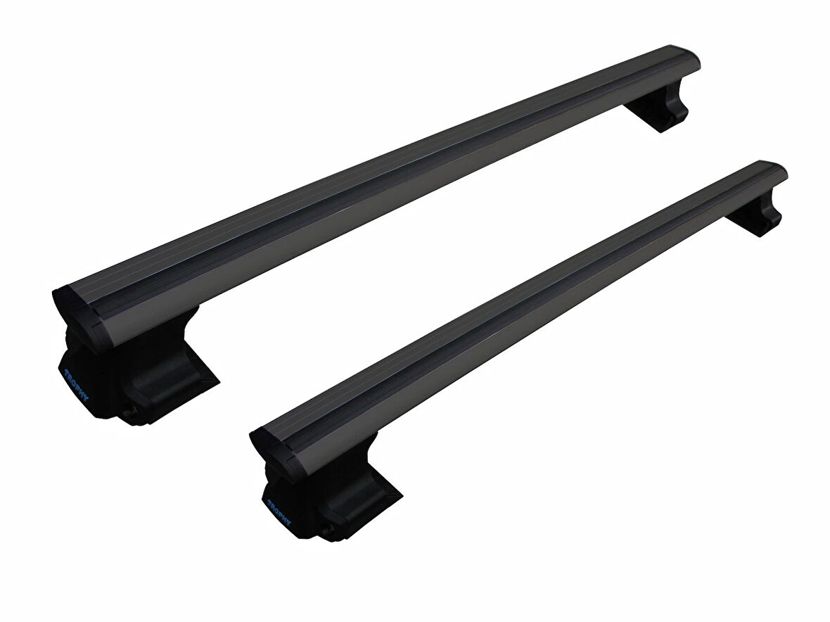 TrophyBars Kilitlenebilir (120 cm) Siyah Ara Atkı - Skoda Superb B6 3T (2008-2014) Sedan ile Uyumlu Tavan Barı