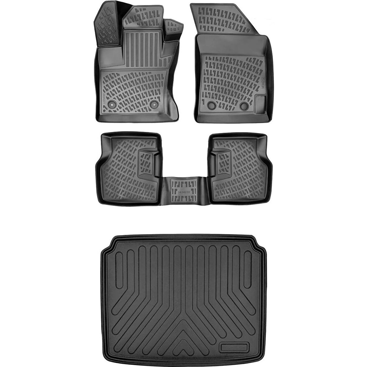 Bmw 3 Serisi F30 2012-2019 3D Araca Özel Paspas ve Bagaj Havuzu Set