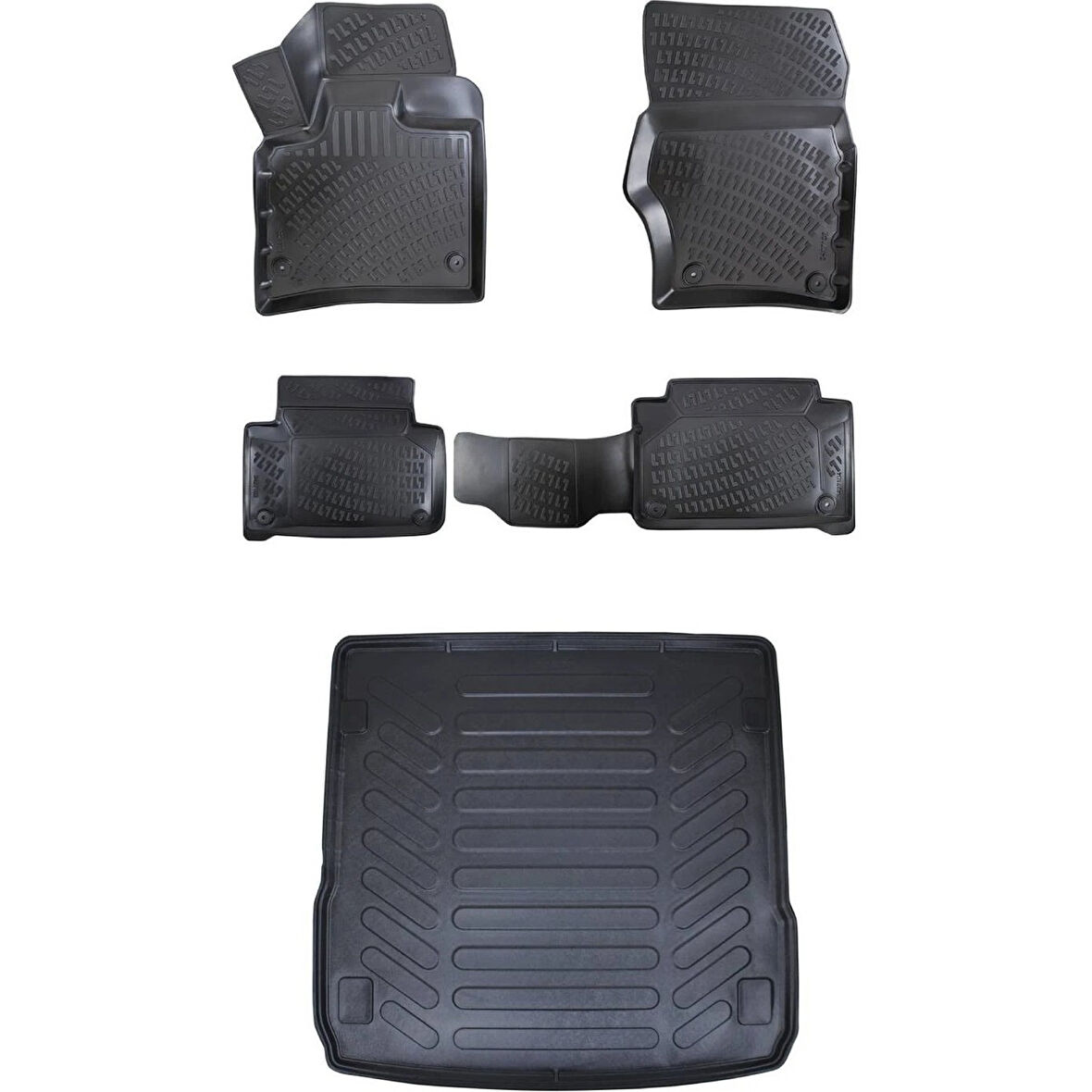 Audi Q7 2006-2015 3D Araca Özel Paspas ve Bagaj Havuzu Set