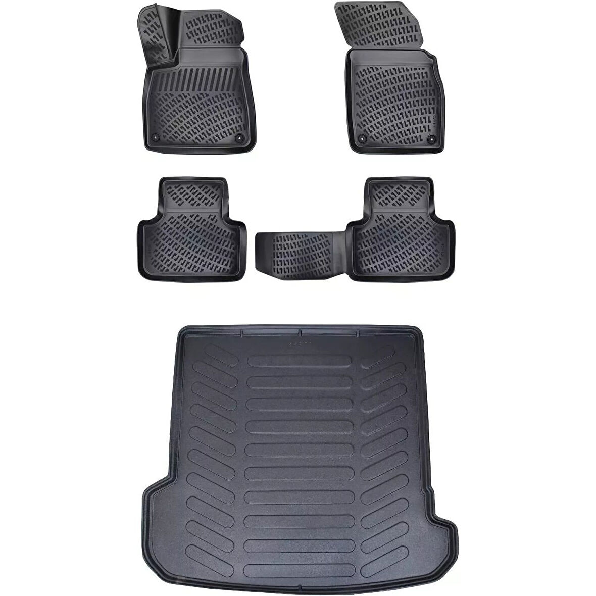 Audi Q7 2016 Sonrası 3D Araca Özel Paspas ve Bagaj Havuzu Set