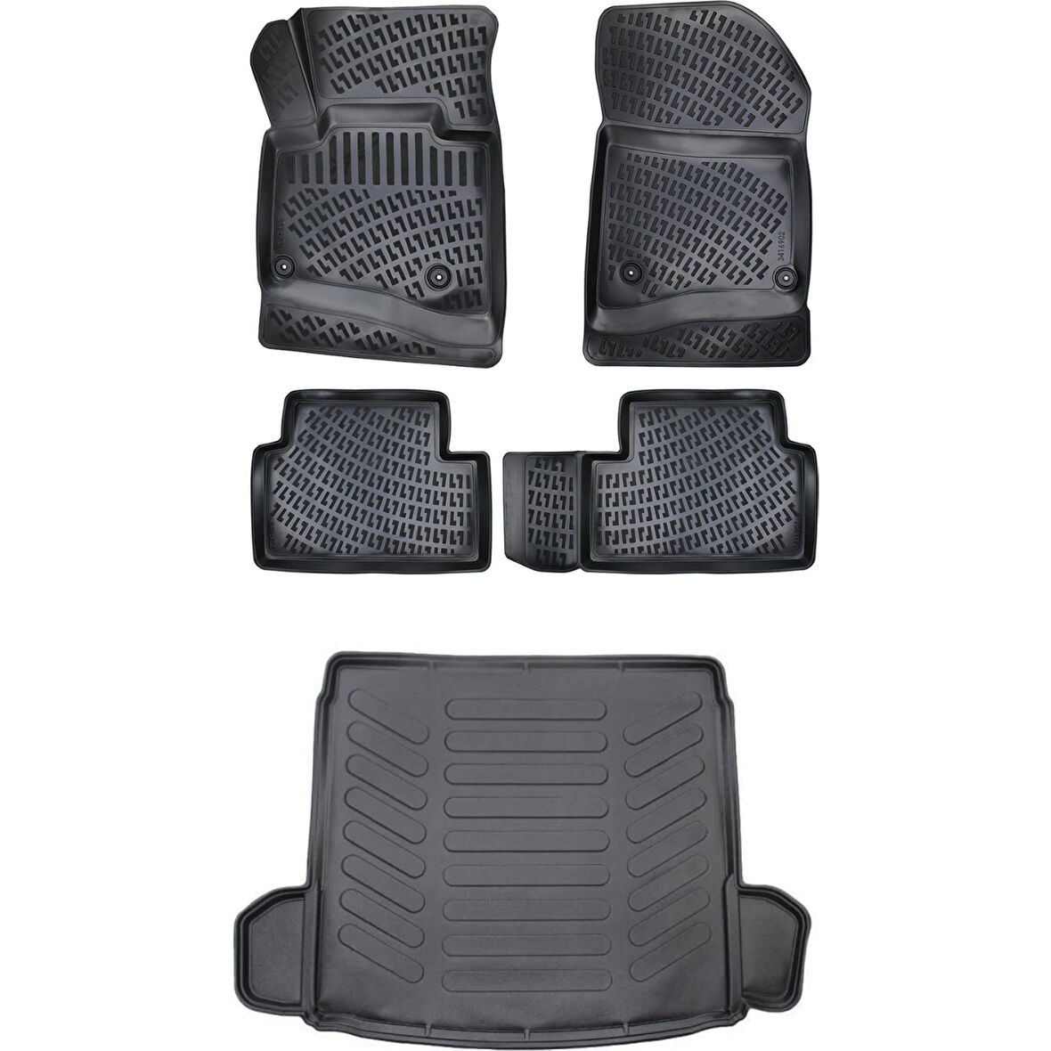 Peugeot 308 2013-2022 3D Araca Özel Paspas ve Bagaj Havuzu Set