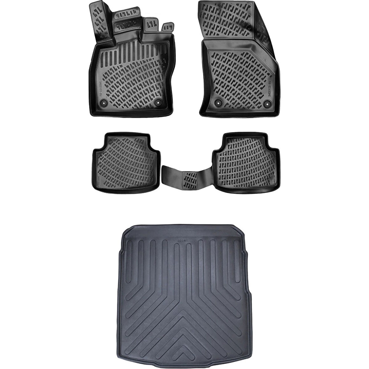 Mercedes E Serisi W213 Rampalı 2016-2023 3D Araca Özel Paspas ve Bagaj Havuzu Set