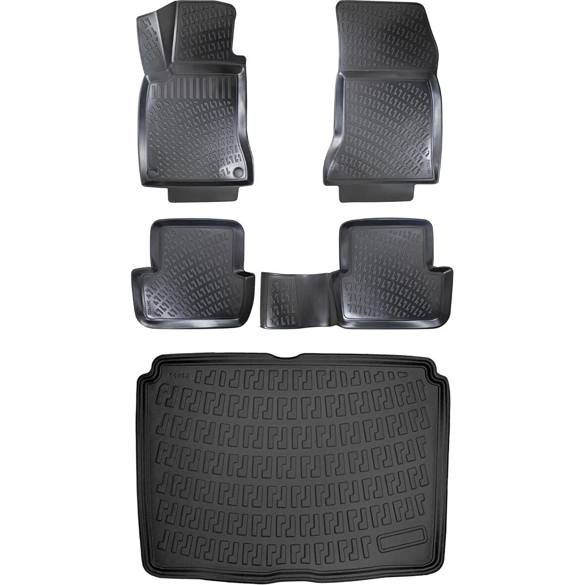 Mercedes-Benz B Serisi 2018 Sonrası W247 (Alt) 3D Araca Özel Paspas ve Bagaj Havuzu Set