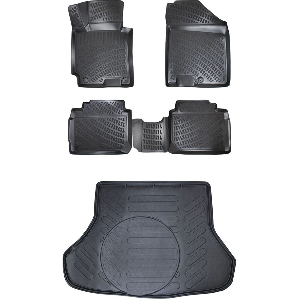 Alfa Romeo Junior Ibrida 2024 Sonrası (Alt) 3D Araca Özel Paspas ve Bagaj Havuzu Set