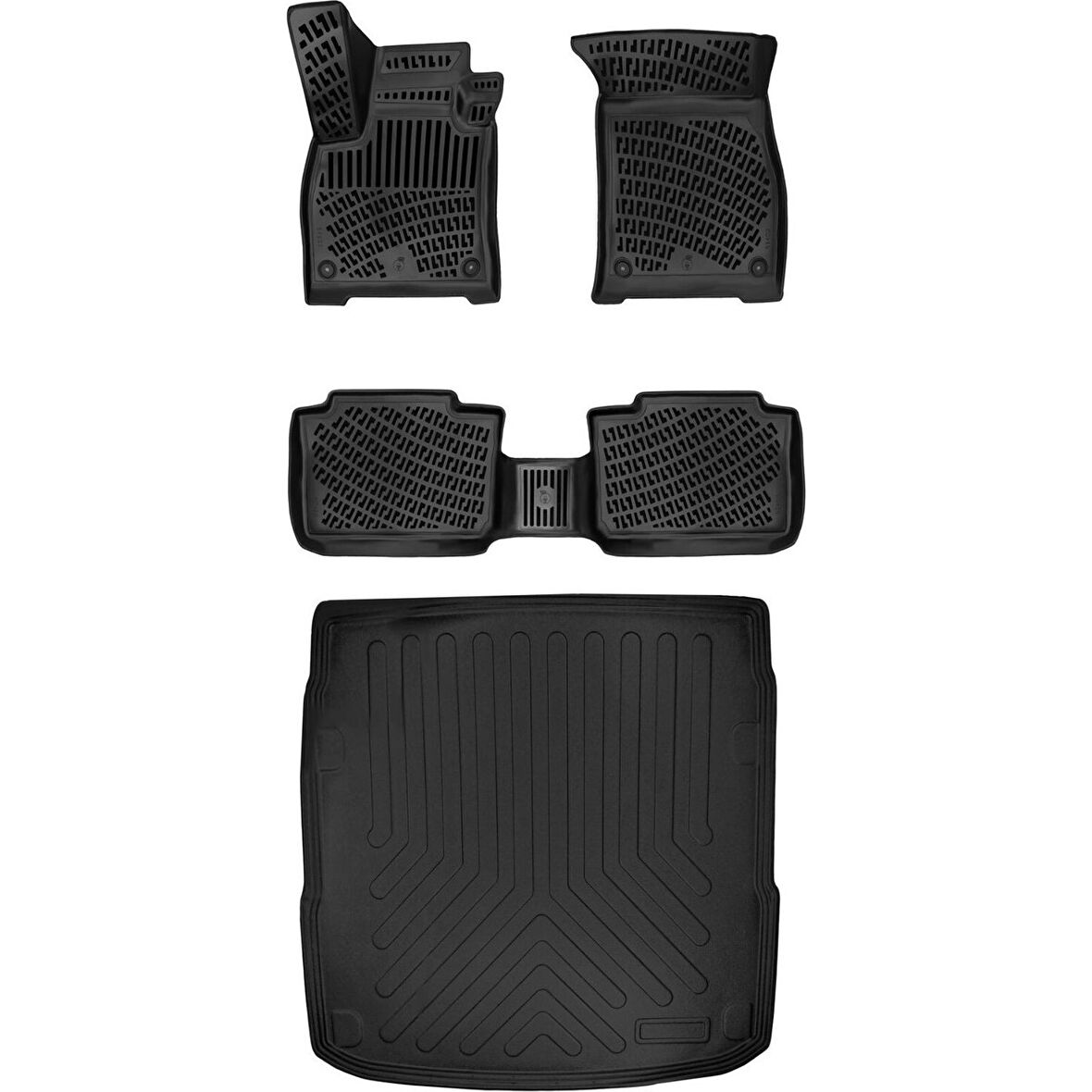 Audi Q8 E-Tron 2024 Sonrası 3D Araca Özel Paspas ve Bagaj Havuzu Set