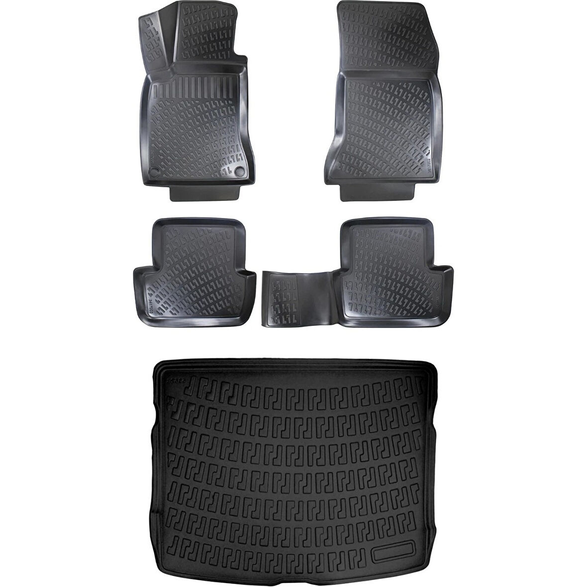 Mercedes-Benz B Serisi 2018 Sonrası W247 (Üst) 3D Araca Özel Paspas ve Bagaj Havuzu Set