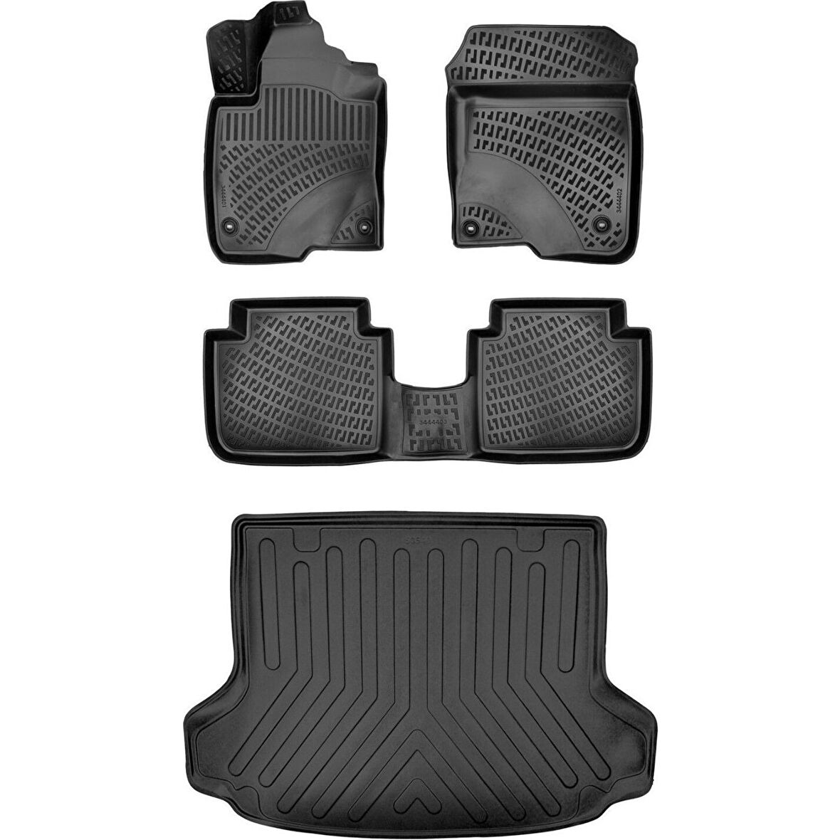 Honda Zr-V 2022 3D Araca Özel Paspas ve Bagaj Havuzu Set