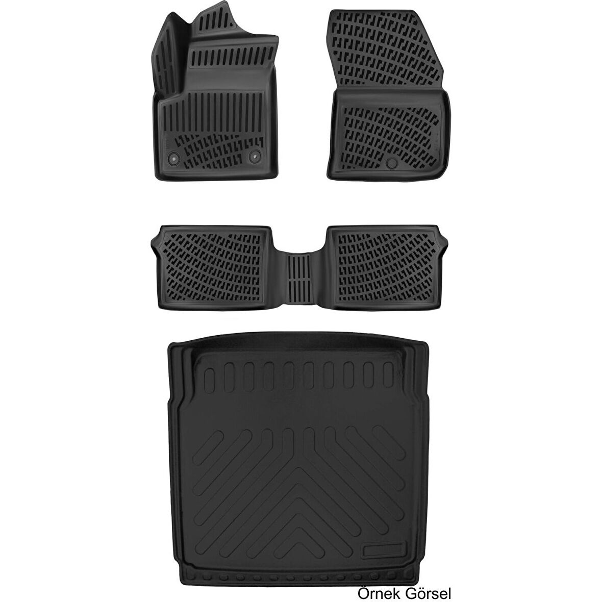 Citroen C3 Aircross 2025 Sonrası Elektrikli (Alt) 3D Araca Özel Paspas ve Bagaj Havuzu Set