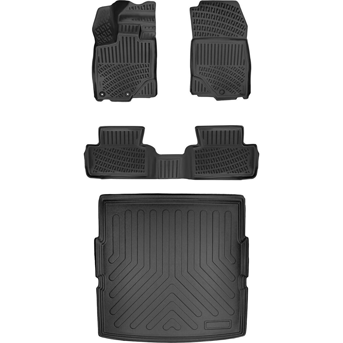 Mercedes-Benz Gla H247 2021 Sonrası (Üst) 3D Araca Özel Paspas ve Bagaj Havuzu Set