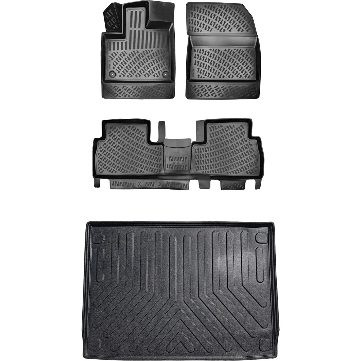 Citroen C4 2024 Sonrası Mhev (Alt) 3D Araca Özel Paspas ve Bagaj Havuzu Set