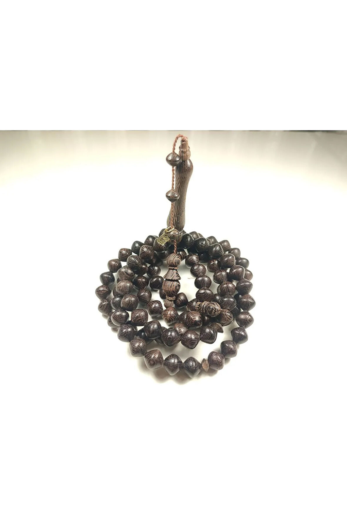 Halil Hilmi Usta Eseri İmzalı Venge Ağacı İri Boy Namaz Tesbihi Sertifikalı 5779