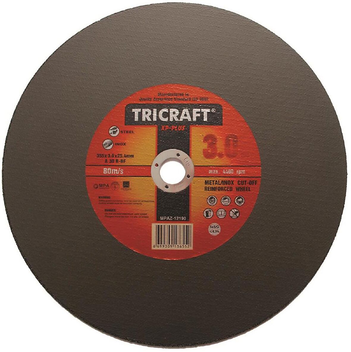 TRICRAFT 3306 355*3.0*25.4 MM METAL KESİCİ TAŞ