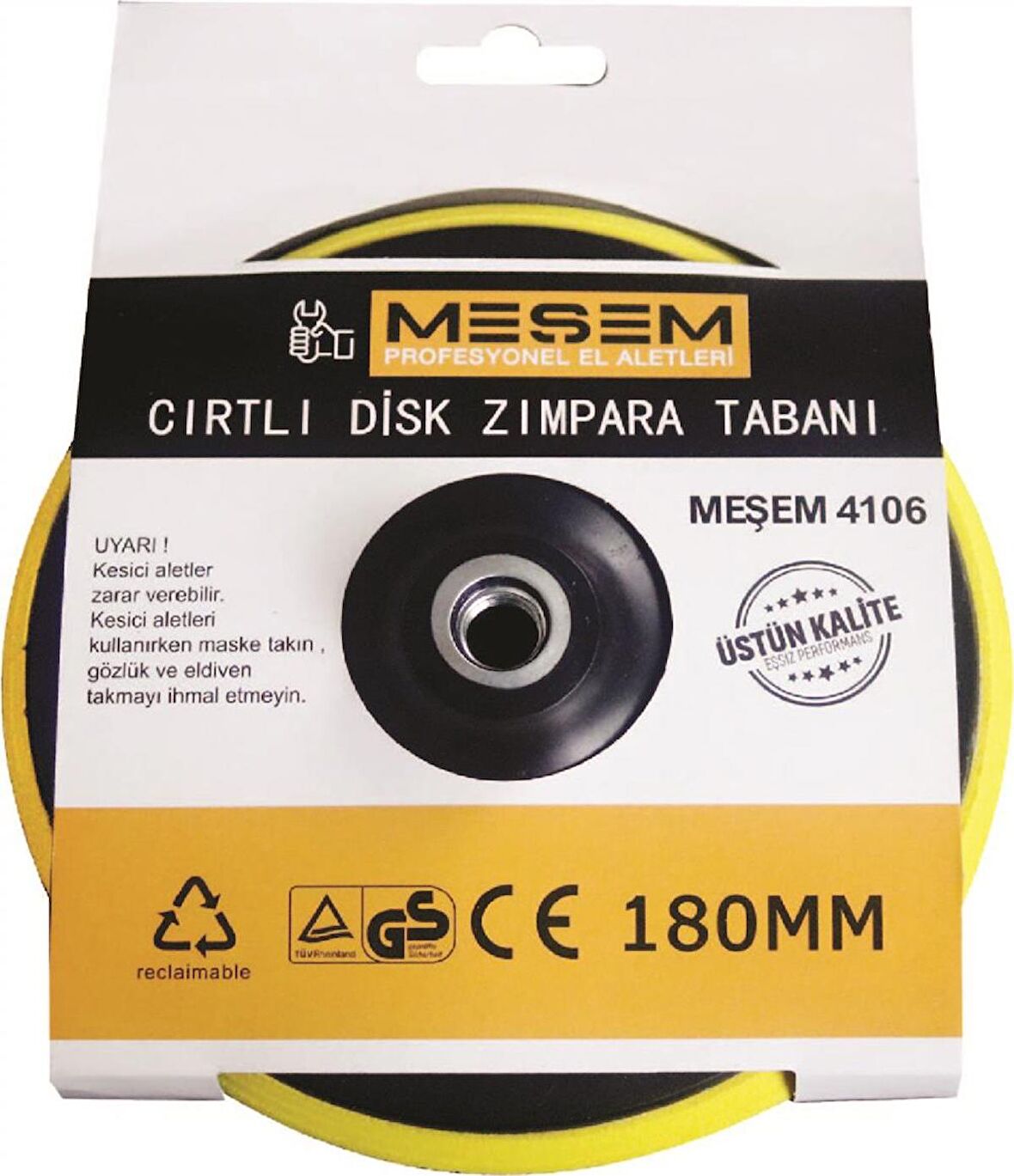 MEŞEM 4105 115 MM CIRTLI DİSK ZIMPARA TABANI