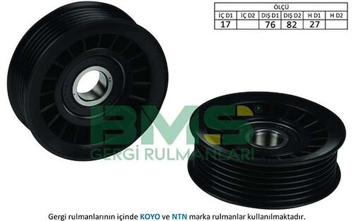 BMS 037 Alternatör Gergi Rulmanı (17x82x27) Omega B Signum Vectra A Vectra B Vectra C 2.5 2.6 3.0 3.2 V5 VKM35500