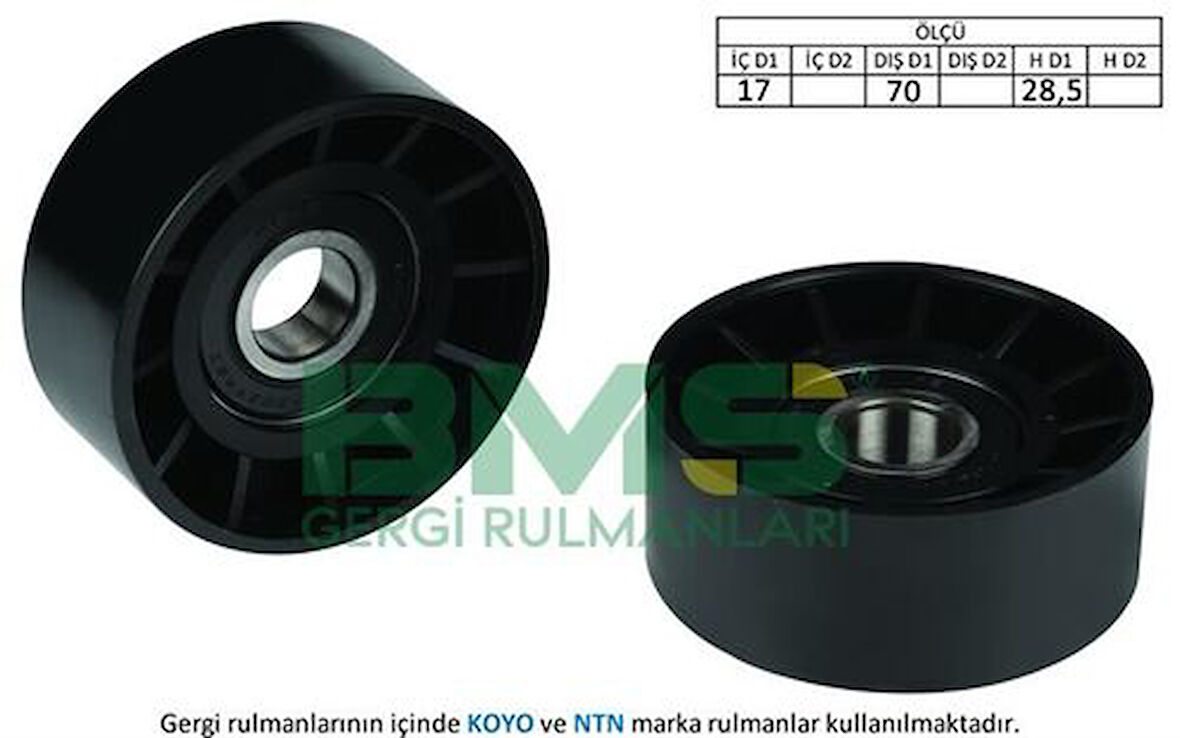 BMS 152 Alternatör Gergi Rulmanı Koyo (17x70x28.5) Ducato 120 Multijet 2.3D 533006120