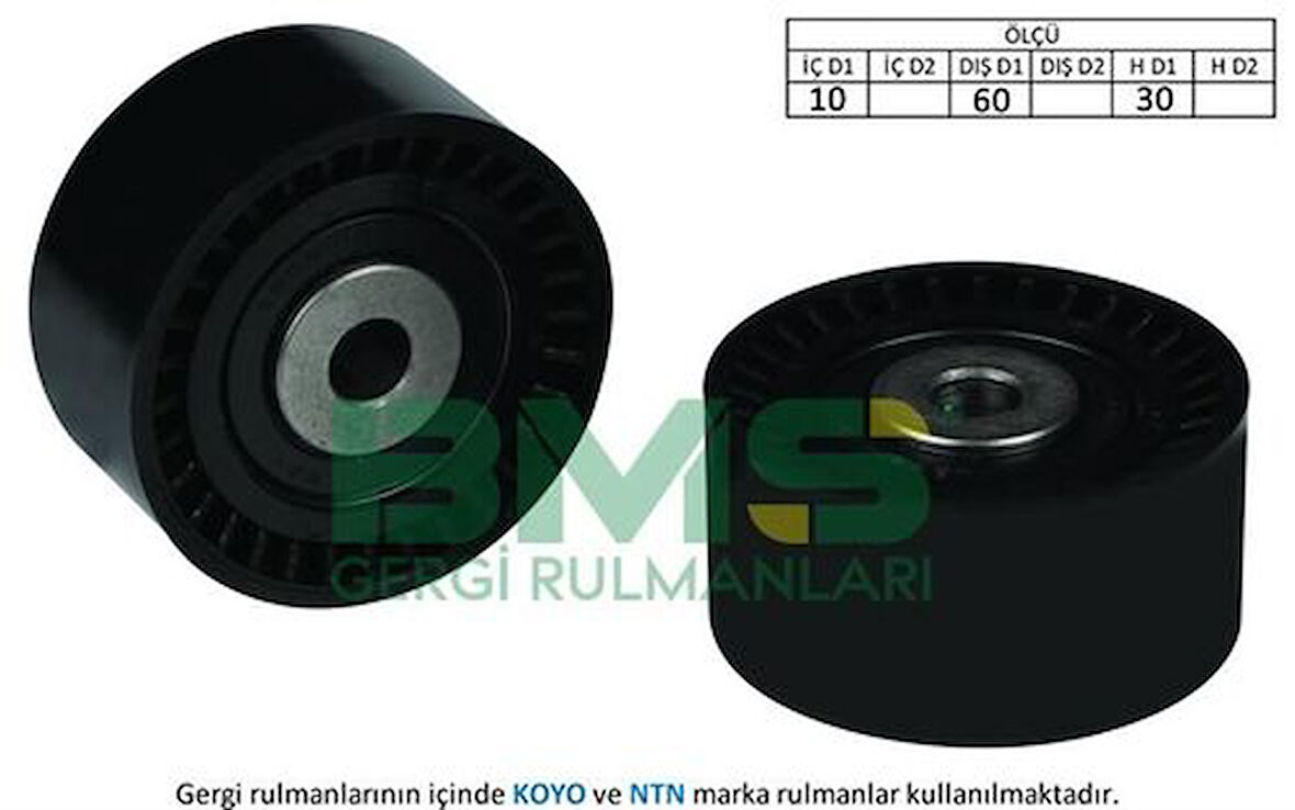 Bms 158 Triger Gergi Rulmanı C5 II C5 III P308 P5008 P3008 Nemo Scudo III Expert III Jumpy III P206 P207 P307 P407 C1 C2 C3 C4 Fıesta Focus 1.4Hdı 1.6Hdı 01> Nsk Olcu (10×60×30)