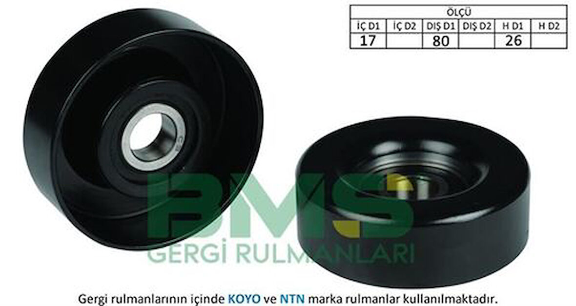 Bms 169 Alternatör Gergi Rulmanı (17×80×26) Cıty Cıvıc Jazz