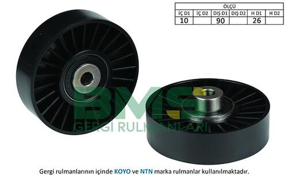 BMS 181 Alternatör Gergi Rulmanı (10x90x26) Brava Bravo Coupe Marıa Punto Alfa 155 145 146 156146 532036920