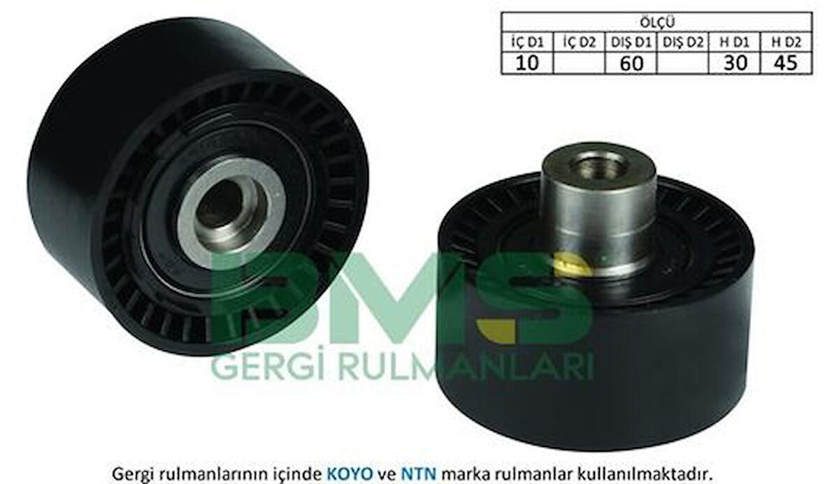 BMS 222 V Kayış Avare (Alternatör) Rulmanı P107 206 206 P307 C2 C3 Xsara Fıesata 1.4HDI 1.6HDI Focus 1.6TDCI 02-Nachı Ölçü (10x60x30 45) 532032010