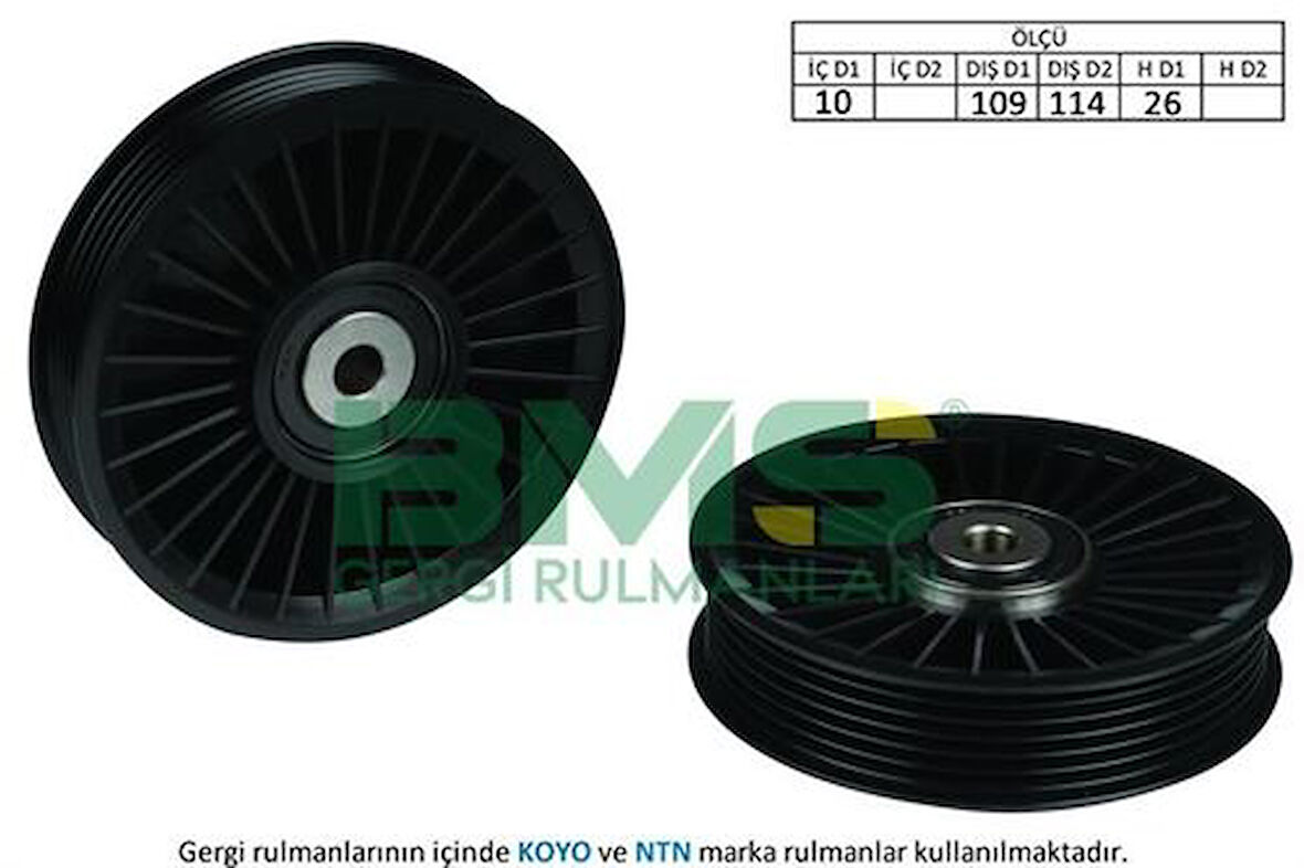 BMS 286 Kayış Gergi Rulmanı (Kanallı) W204 08-14 W212 11-16 C207 10-16 W221 05-13 Sprinter 901 902 903 904 905 96-06-Y20DTH Y22Dtr Vectra C 1340827