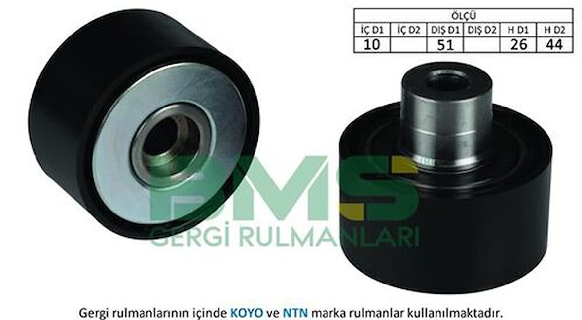 Bms 368 V Kayış Avare Rulmanı P206 Xsara II Dv4Td (1.4Hdı) Cap 51Mm Partner II Berlıngo II Xsara Pıcasso C3 Dv6 (1.6Hdı 16V) Klımasız