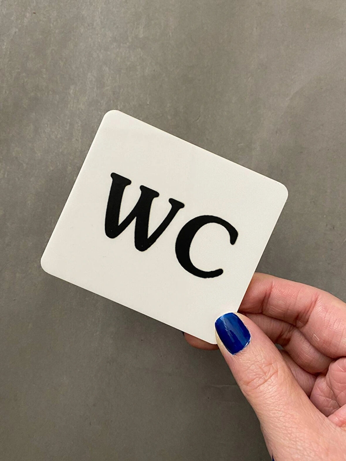 Beyaz Minimal Seri WC Yönlendirme Levhası