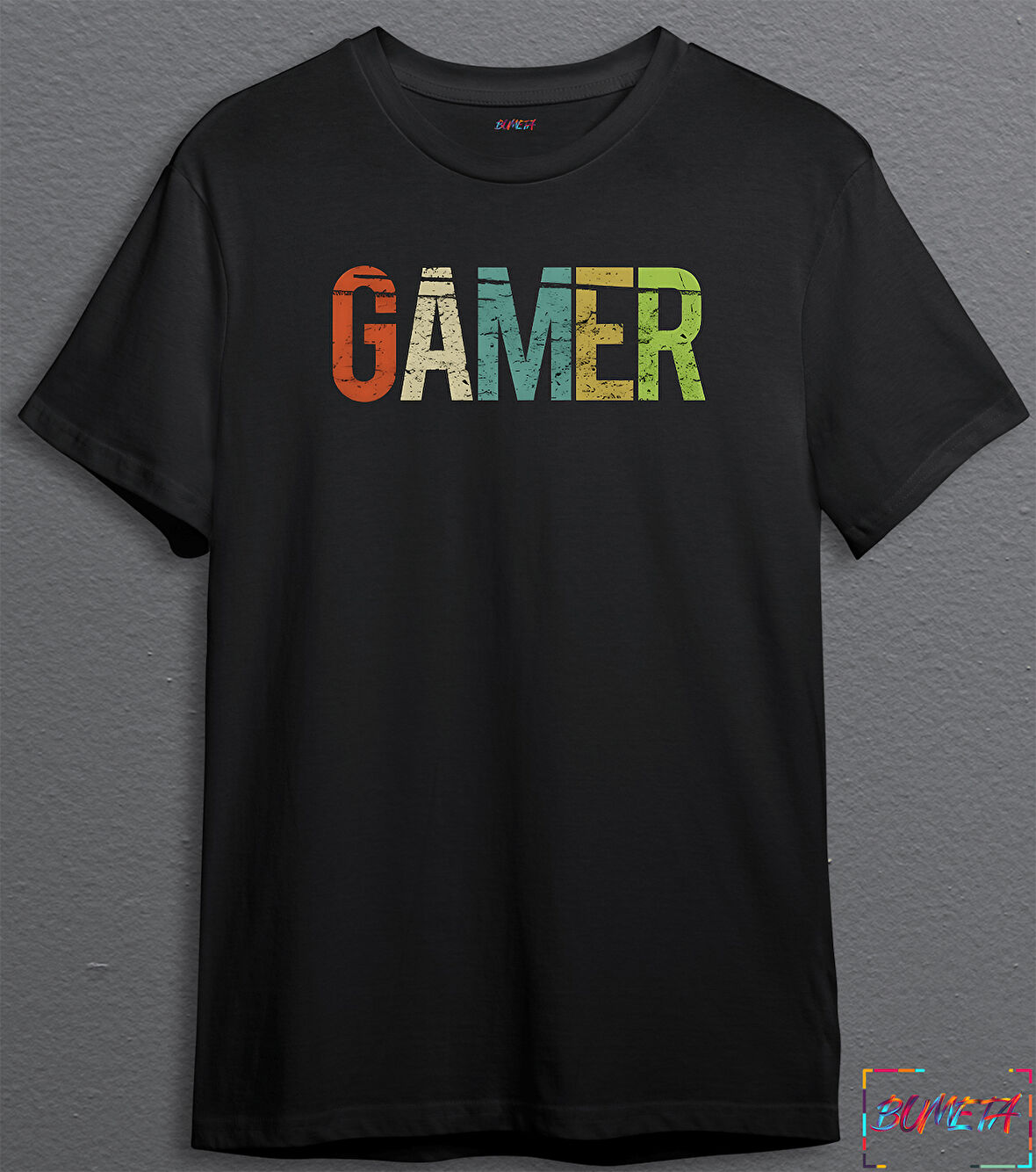 BUMETA Gamer Oyuncu Yazılı Unisex Tişört T-Shirt