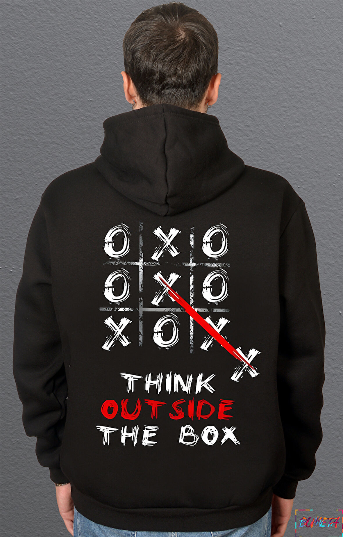 Bumeta xox Kalıpların Dışına Çık Sweatshirt Unisex Kapüşonlu Hoodie